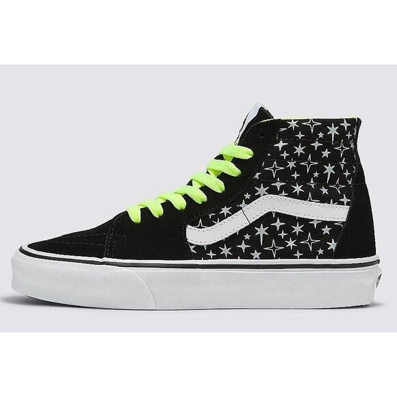 Vans SK8-HI Black Star Shoes / Men’s Size 8 / Womens 9.5 / Neon Laces / Sneakers main image 2
